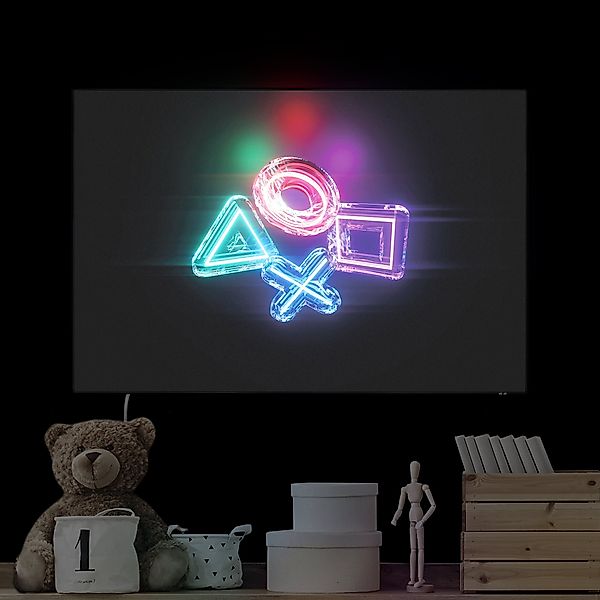 LED-Wechselbild Neon Kreis Quadrat Dreieck X günstig online kaufen