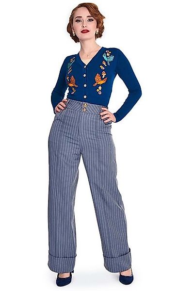 Voodoo Vixen Stoffhose Retro Style Turn Up Vintage Trousers 40er Jahre Stil günstig online kaufen