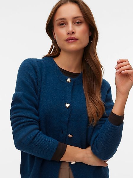 Vero Moda Strickjacke "VMFIONA LS SHORT BUTTON CARDIGAN GA BOO" mit Wolle u günstig online kaufen