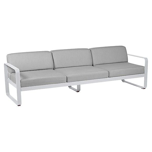 Bellevie 3-Sitzer Lounge-Sofa 01 Baumwollweiß 79 Flanellgrau günstig online kaufen