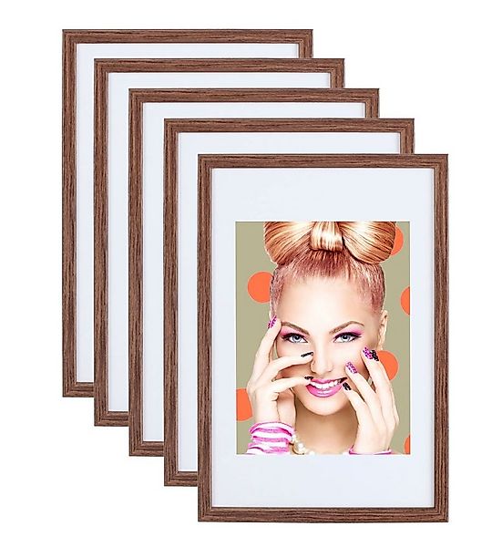 IDEAL TREND Bilderrahmen 3er 5er Set Holz Bilderrahmen Lifestyle Plexi Foto günstig online kaufen
