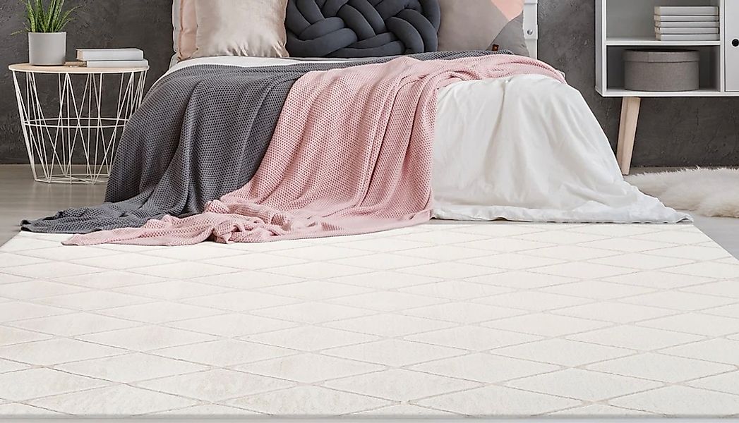 my home Teppich "Tilana" rechteckig 20 mm Höhe retro, Wohnzimmer günstig online kaufen