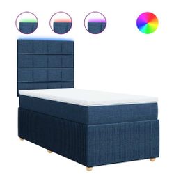 vidaXL Bett Boxspringbett mit Matratze Blau günstig online kaufen