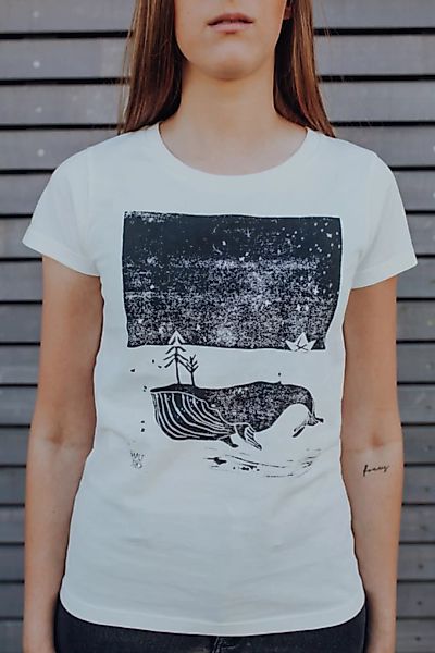 Halfbird Wal Organic Fair Women Basic Shirt _ Off White / Ilp05 günstig online kaufen
