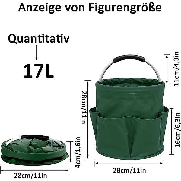 HEYHIPPO Aufbewahrungskorb Große Gartentasche 600D Oxford-Gewebe, günstig online kaufen