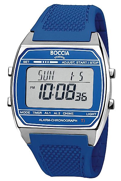 Boccia Digitaluhr in Unisexgröße Titan Blau günstig online kaufen