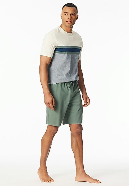 Schiesser Shorty "Casual Nightwear", (2 tlg.), Shorts in Uni mit Bindeband günstig online kaufen