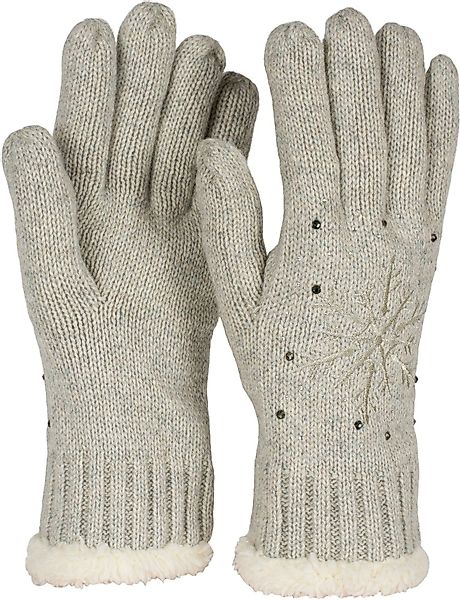 styleBREAKER Strickhandschuhe Strickhandschuhe mit Schneeflocke, Strass günstig online kaufen