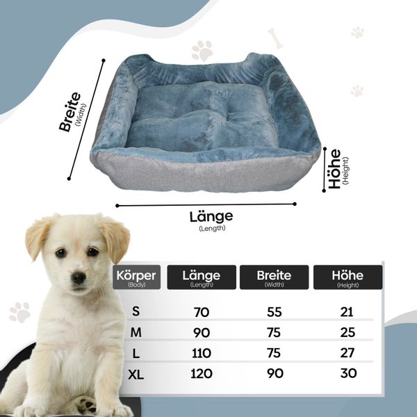 Defactoshop Tierbett Hundebett, Kissen in Leinenoptik, günstig online kaufen