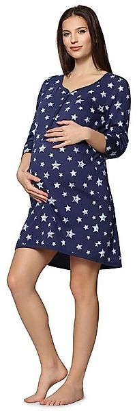 Be Mammy Umstandsnachthemd Damen Umstands Nachthemd mit Stillfunktion BE20- günstig online kaufen