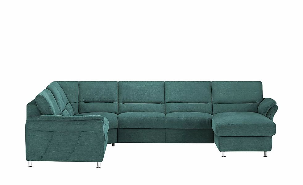 meinSofa Wohnlandschaft  Donald ¦ türkis/petrol ¦ Maße (cm): B: 335 H: 89 T günstig online kaufen