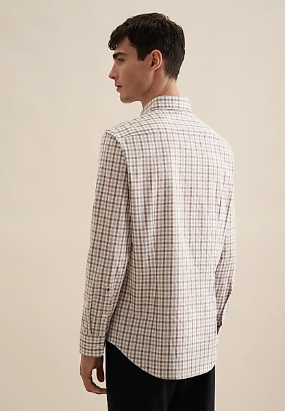 seidensticker Flanellhemd "Shaped", Shaped Langarm Button-Down-Kragen Karo günstig online kaufen