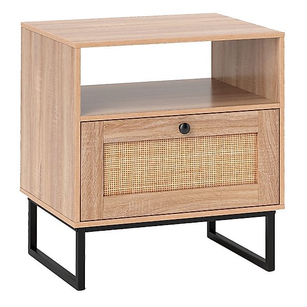KOMFOTTEU Nachttisch, Nachtschrank mit Rattan-Schublade & günstig online kaufen