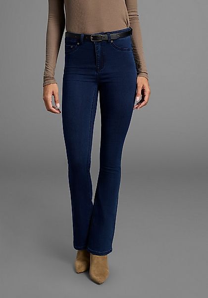 Arizona Bootcut-Jeans Ultra Stretch ausgestellte Beinform, Used-Waschung, h günstig online kaufen