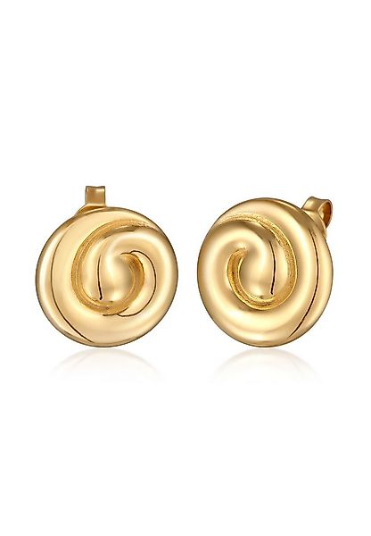 Elli Paar Ohrstecker Spirale Rund Kreis 925 Silber vergoldet, Kreis günstig online kaufen