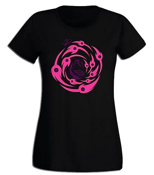 G-graphics T-Shirt Damen T-Shirt - Pfauenfedern Pink-Purple-Collection, Sli günstig online kaufen