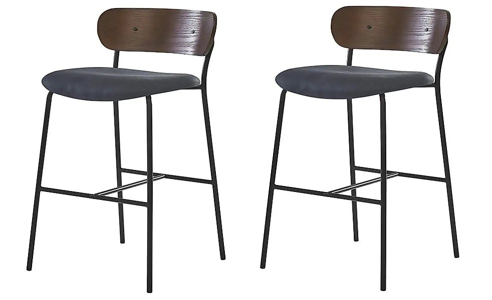 Barhocker 2er-Set   ¦ schwarz ¦ Maße (cm): B: 45,5 H: 93,5 Polstermöbel > H günstig online kaufen