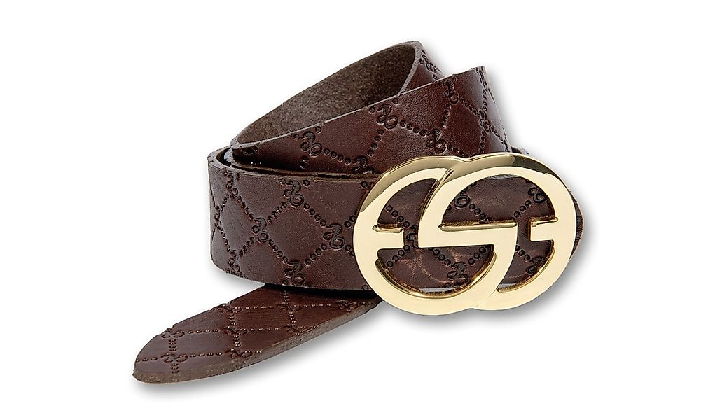 Silbergift Ledergürtel "Ledergürtel mit Rautenprägung und Designschließe" günstig online kaufen