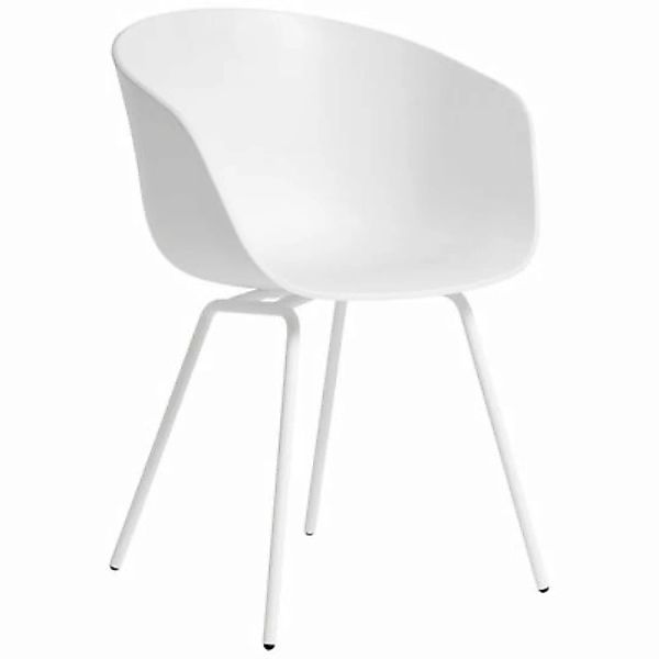 Sessel  About a chair AAC26 plastikmaterial weiß / Recycelt - Hay - Weiß günstig online kaufen
