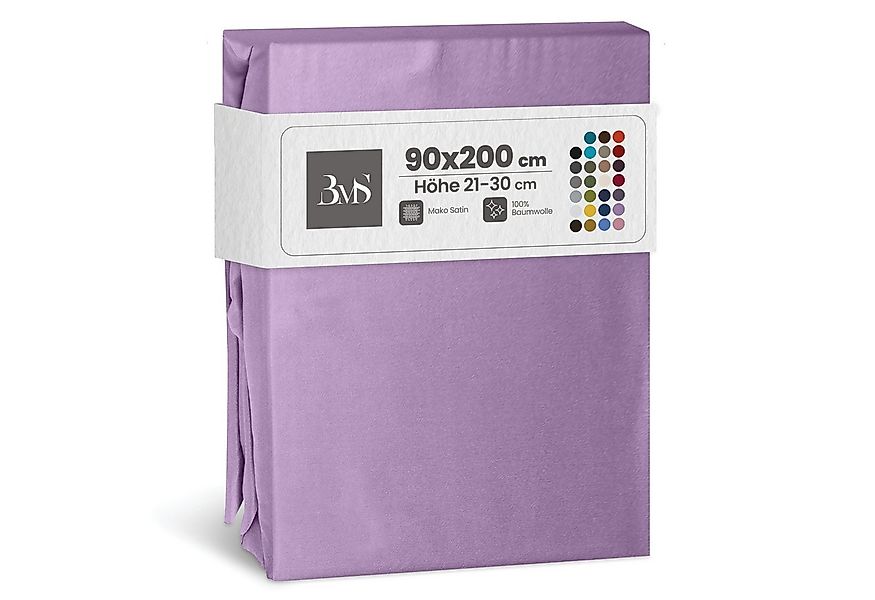 BETTWAESCHE-MIT-STIL Spannbettlaken Mako Satin Spannbettlaken, Matratzenhöh günstig online kaufen