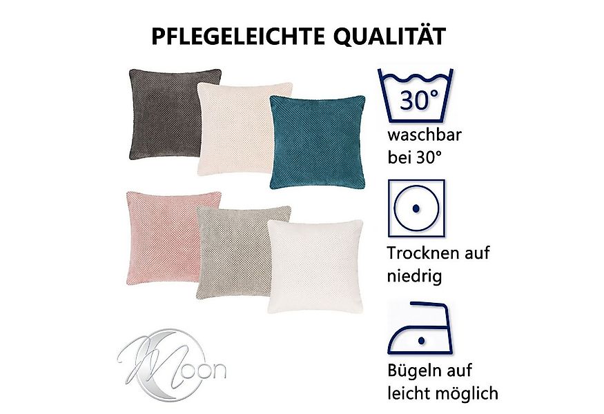 MOON Heimtextilien Kissenhüllen 2er Pack Kissenbezug - Serie Piano, Noppen- günstig online kaufen