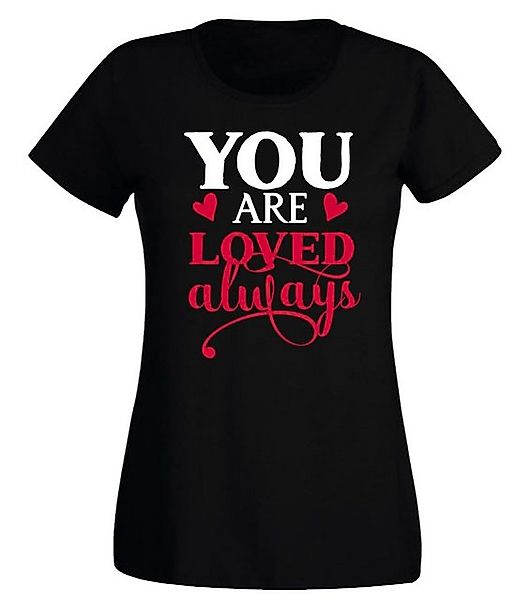 G-graphics T-Shirt Damen T-Shirt - You are loved always mit trendigem Front günstig online kaufen