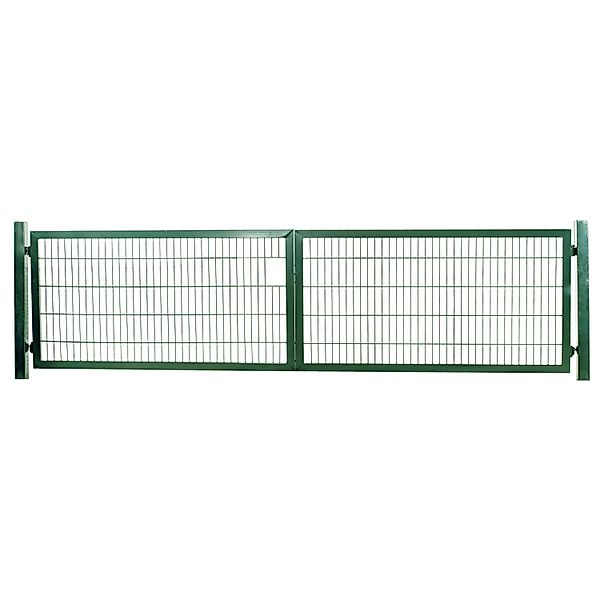 Gartentor Industrietor für Doppelstabzaun 8/6/8 mm Moosgrün 300 cm x 140 cm günstig online kaufen