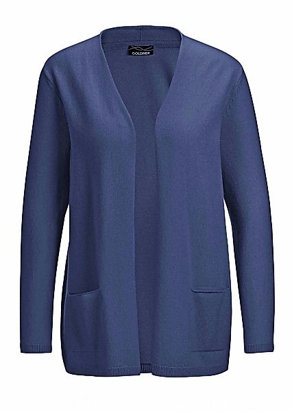 GOLDNER Strickjacke "Kurzgröße Cardigan in langer offener Form" günstig online kaufen