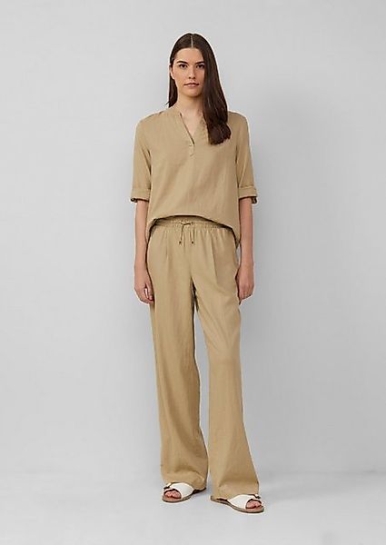 s.Oliver Stoffhose Wide-Leg-Hose aus Leinemix Gummizug günstig online kaufen