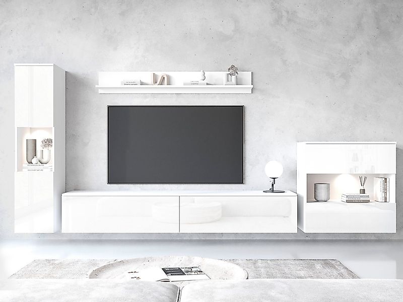 INOSIGN Wohnwand PARIS, Vitrine Türanschlag links/rechts wechselbar, (Kompl günstig online kaufen