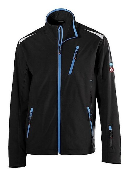 fortis Softshelljacke Herren twenty-four, schwarz/türkis, Größe L günstig online kaufen