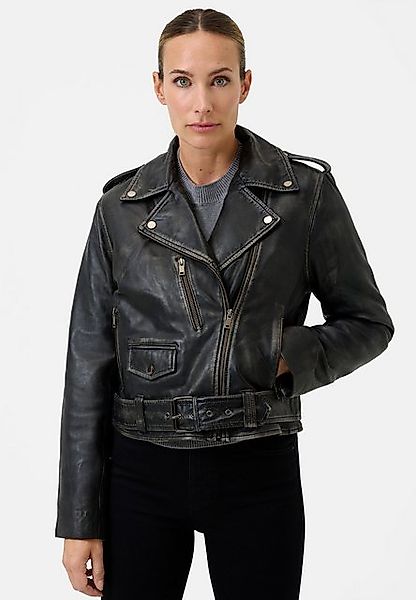 RICANO Lederjacke Louna Lederjacke mit Reverskragen und schrägem Reißversch günstig online kaufen