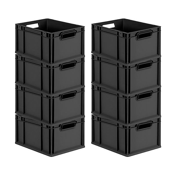 PROREGAL SuperSparSet 8x Eurobox Nextgen Grip HxBxT 22x30x40cm 20 Liter Gri günstig online kaufen