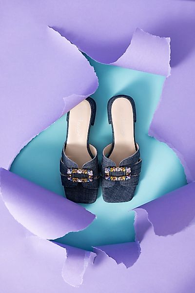 Aniston SHOES Pantolette, Sommerschuh, Festtagsschuh, Blockabsatz - NEUE KO günstig online kaufen