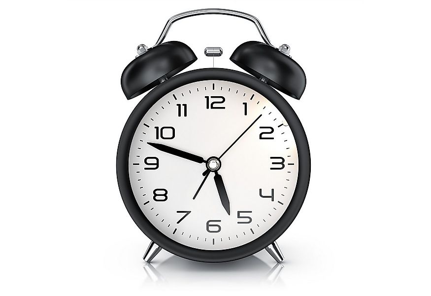 BEARWARE Wecker Analog, rund, mit Licht, Retro, lauter Glockenalarm für Tie günstig online kaufen