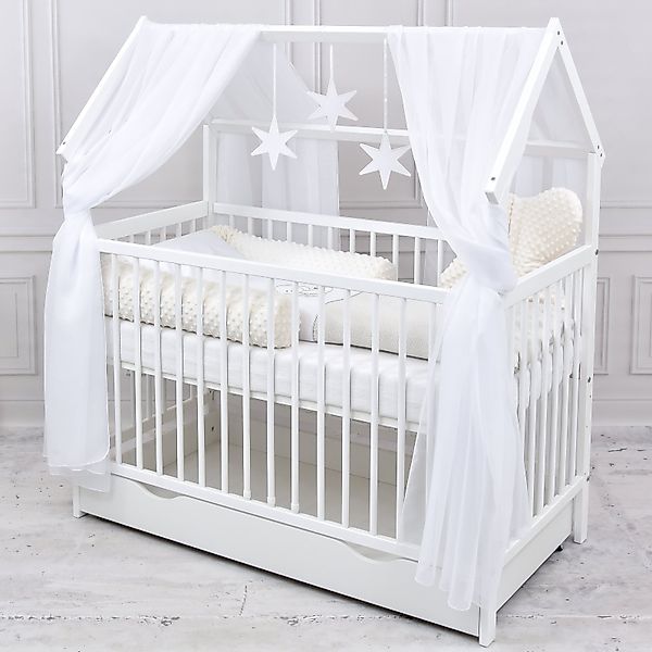 Baby-Delux Komplettbett Hausbett Babybett Schublade Schutzgitter günstig online kaufen