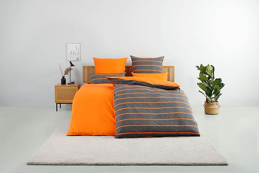 my home Bettwäsche "Katja" 2 Stk. tlg. Bettwäsche aus Baumwolle, Bettwäsche günstig online kaufen