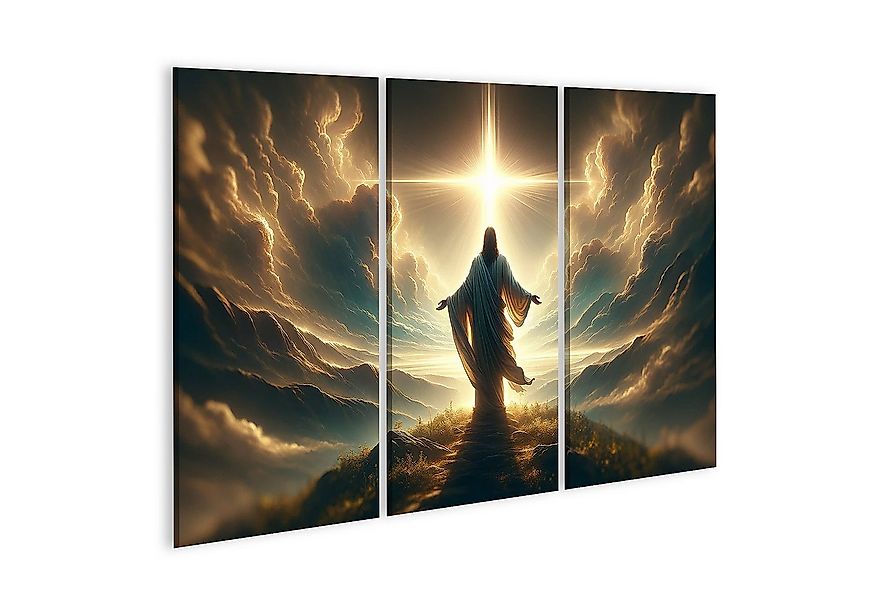 islandburner Leinwandbild Jesus im Sonnenlicht auf Hügel Erlöser günstig online kaufen