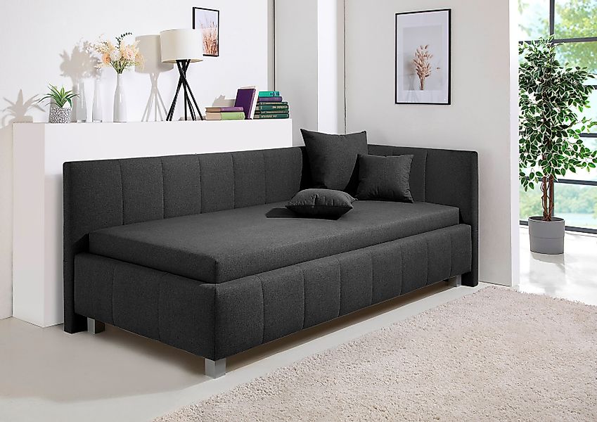 Maintal Polsterliege "Mailo" mit Kopfteil & Bettkasten, 3 Breiten, Federker günstig online kaufen