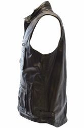 Zimmert Leather Lederweste Julius Schwarz, weiches günstig online kaufen