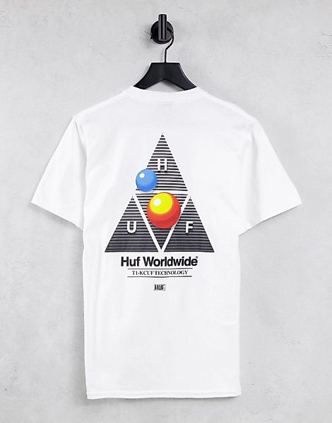 HUF – Video Format – T-Shirt in Weiß mit Rückenprint günstig online kaufen