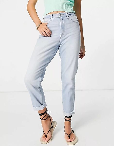 Hollister – Jeans mit geradem Bein in hellblauer Waschung günstig online kaufen