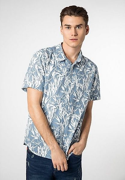 Eight2Nine Kurzarmhemd Kurzarm Hemd mit Palmen Print Freizeithemd, Kentkrag günstig online kaufen