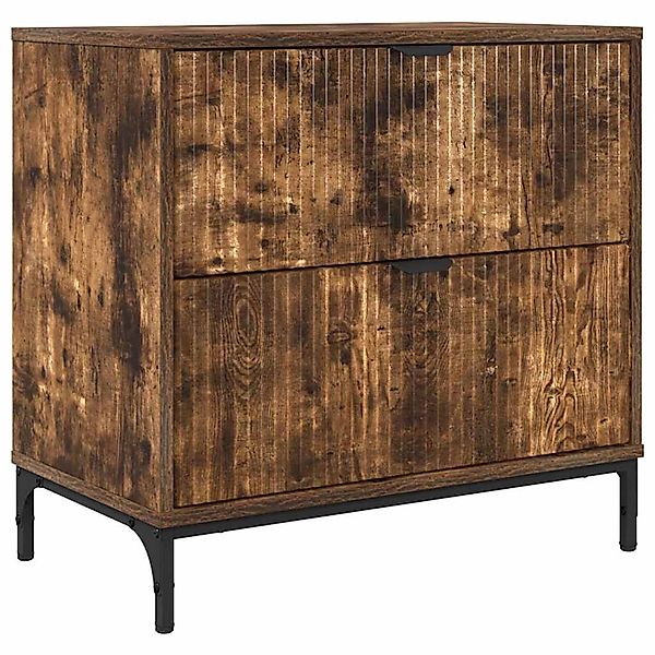 vidaXL Nachttisch Räuchereiche 63,5 x 36 x 61 cm Holzwerkstoff 883469 günstig online kaufen