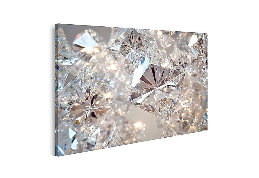 islandburner Leinwandbild, Funkelnde Diamanten in Nahaufnahme günstig online kaufen
