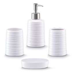 Zeller Present Badaccessoire-Set 4-tlg. Bad-Accessoires Set günstig online kaufen