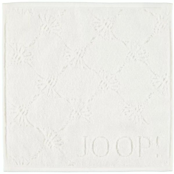 JOOP Uni Cornflower 1670 - Farbe: weiß - 600 - Seiflappen 30x30 cm günstig online kaufen
