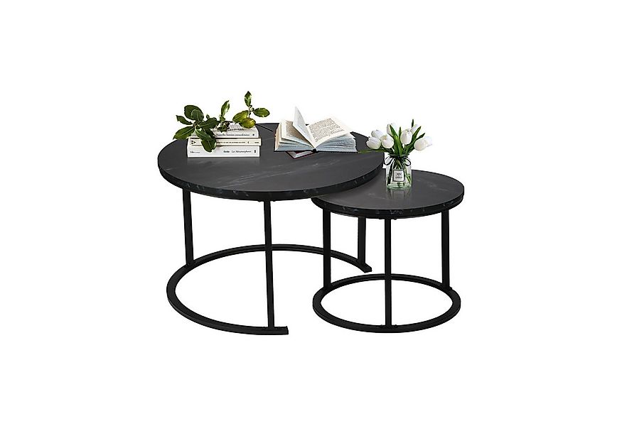 BIGTREE Couchtisch 2er Set Couchtisch Beistelltisch günstig online kaufen