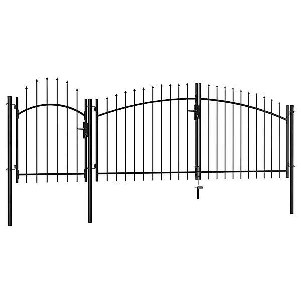 vidaXL Gartentor Stahl 2x4 m Schwarz 144364 günstig online kaufen