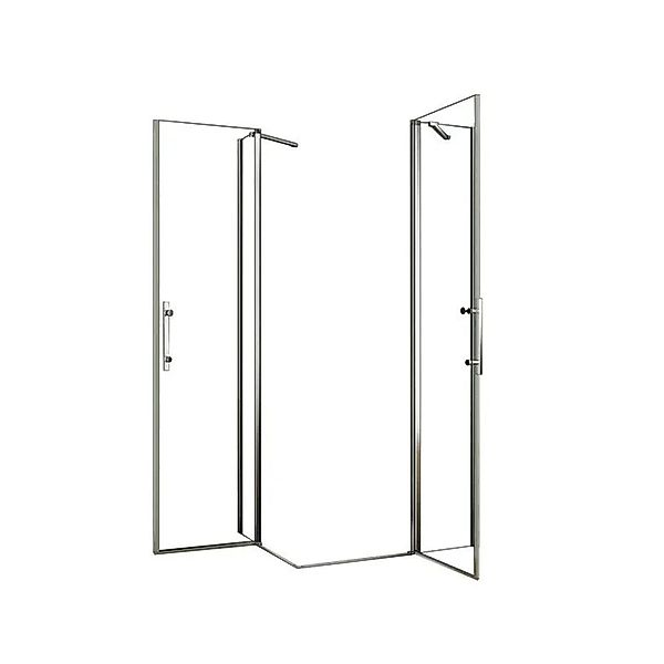 Duschparadies Duschkabine Eckeinstieg 100x90cm Pendeltür Höhe 195cm Eckdusc günstig online kaufen